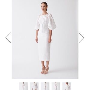 JOSLIN	LOUISE LINEN MIDI DRESS